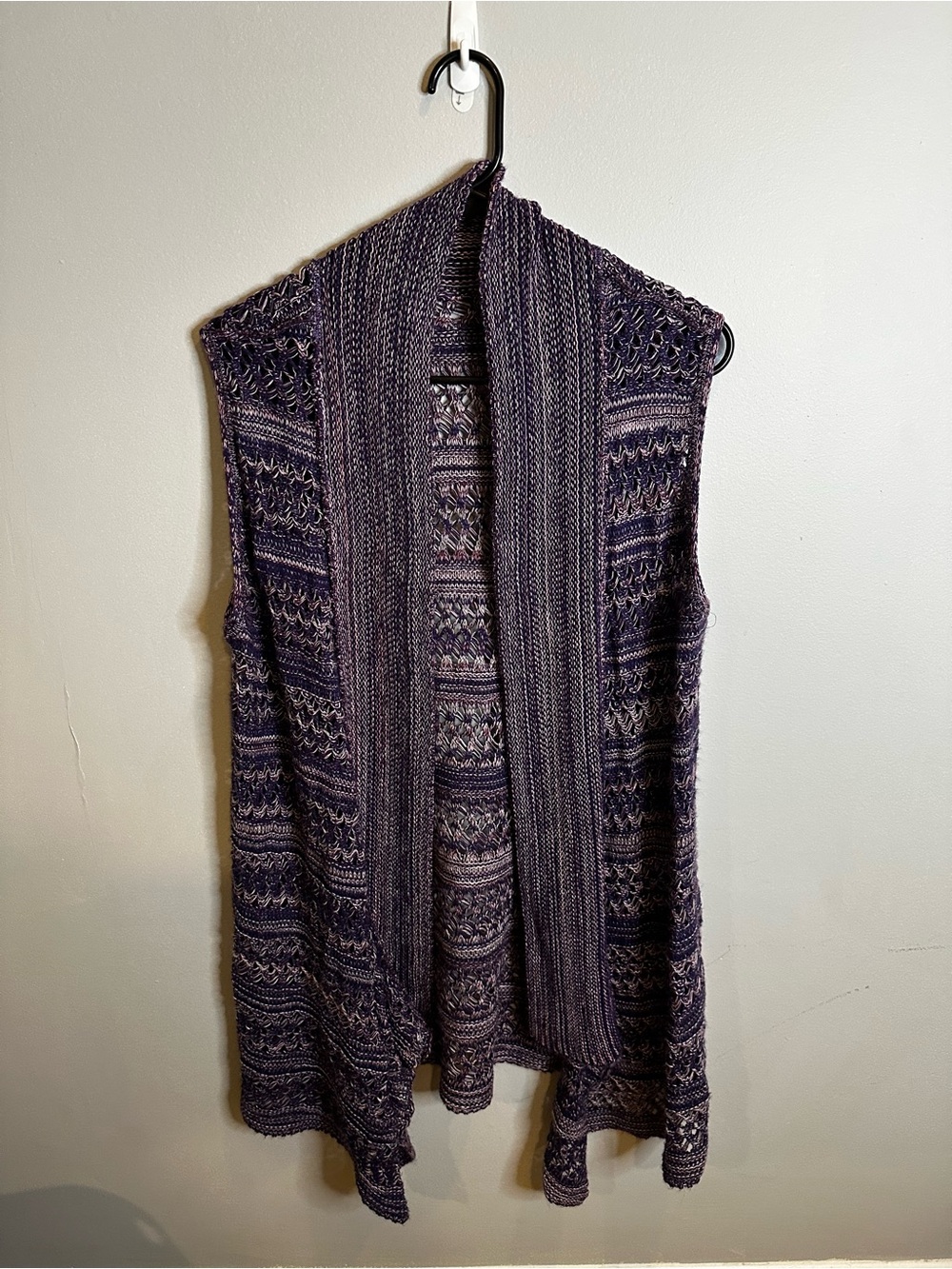 Sleeveless Knit Open Cardigan